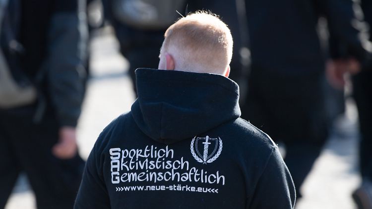 Neonazi-Kundgebung am Sonntag in Dresden.