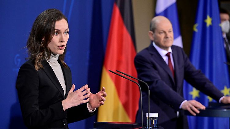 Finnlands Regierungschefin Sanna Marin zu Besuch bei Bundeskanzler Olaf Scholz. 