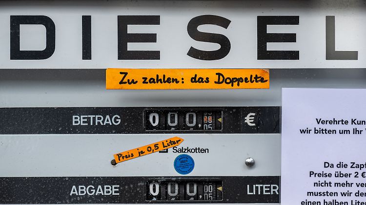 Das Getriebe für die Preis- und Liter-Anzeigen der Säulen stammt noch aus Zeiten von D-Mark und Pfennig.