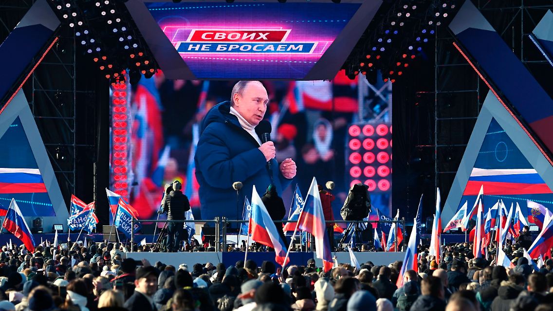 Putin während seiner Ansprache.