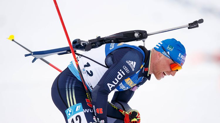 Lesser beim Rennen in Kontiolahti Anfang März.