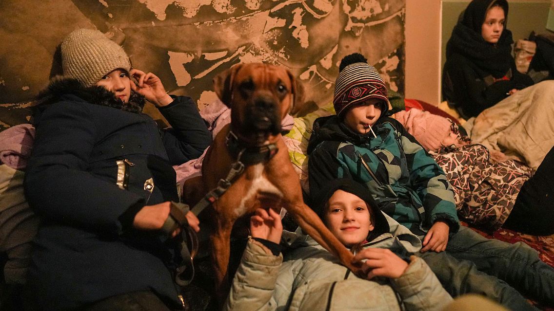 In einem Schutzkeller in Mariupol am 6. März.