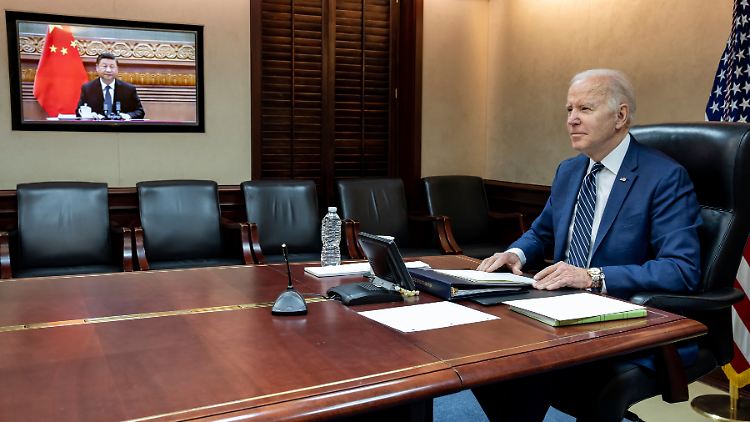 "Direkt und detailliert": Das Videotelefonat zwischen Xi und Biden dauerte zwei Stunden. 