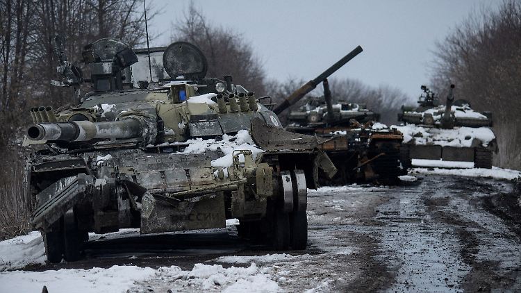 Zerstörte russische Panzer - zuverlässige Zahlen über die Verluste auf beiden Seiten gibt es nicht.