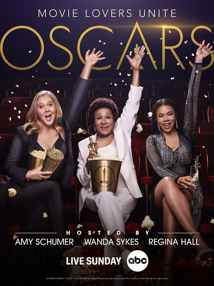 Amy Schumer, Wanda Sykes und Regina Hall werden die Gala der 94. Academy Awards moderieren.