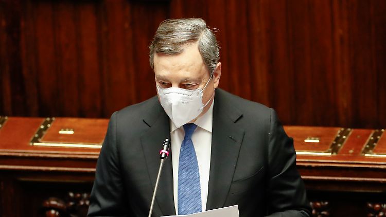 Der italienische Premierminister Mario Draghi äußerte sich nach der Rede des ukrainischen Präsidenten.