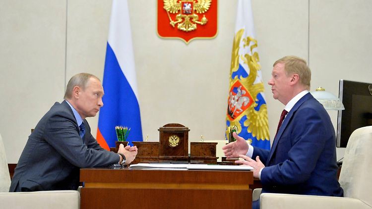 Tschubais und Putin im Jahr 2016.