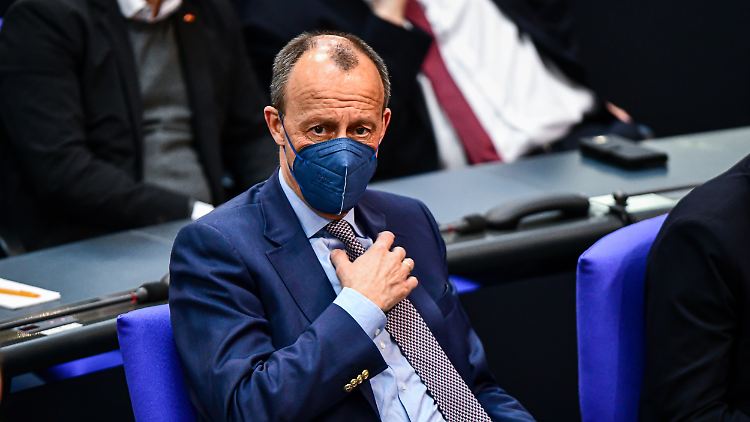 Friedrich Merz am Mittwoch in der Generaldebatte des Bundestags.