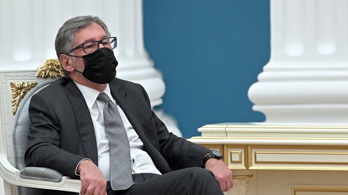 Pjotr Awen am 24. Februar bei einem Termin im Kreml.