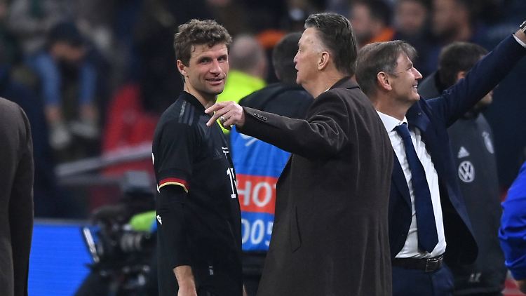 Louis van Gaal freute sich über das Wiedersehen mit Ex-Spieler Thomas Müller.