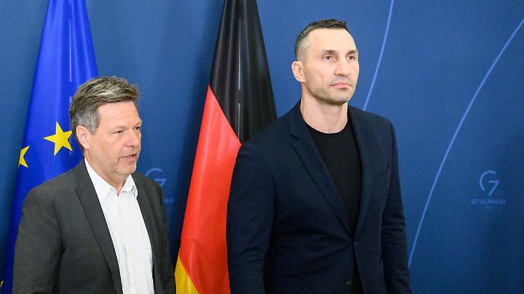 Habeck empfing Klitschko im Bundeswirtschaftsministerium.