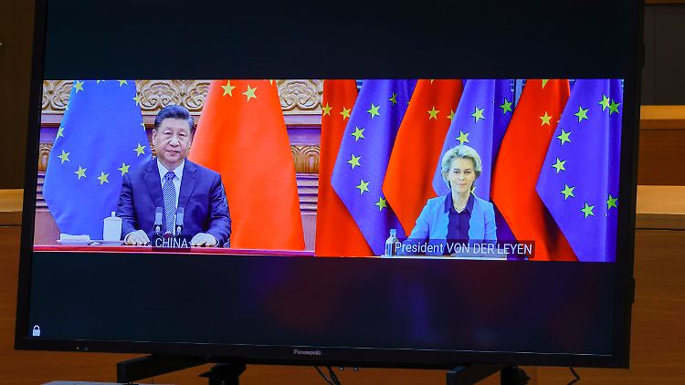 Warnten sich gegenseitig: Chinas Präsident Xi und EU-Kommissionspräsidentin von der Leyen.