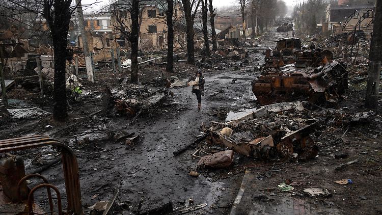 Die russischen Truppen hinterließen in Butscha ein Bild der Zerstörung.