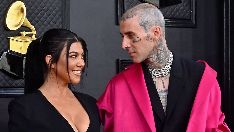Kourtney Kardashian und Travis Barker - offenbar wenige Stunden vor ihrer heimlichen Trauung.