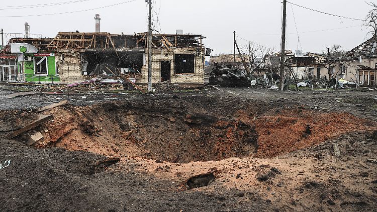 Hostomel nach den russischen Angriffen: eine zerstörte Stadt.