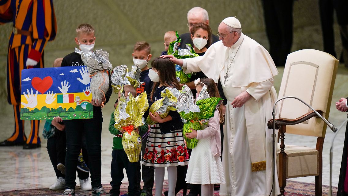 Papst Franziskus begrüßte vor kurzem ukrainische Flüchtlinge.