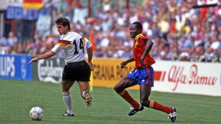 Rincon im WM-Vorrundenspiel 1990 gegen Deutschland.
