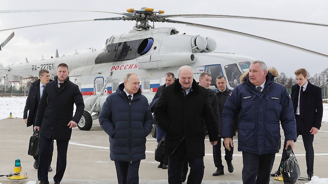 Putin und Lukaschenko trafen sich weit im Osten Russlands, am Kosmodrom Wostotschny.