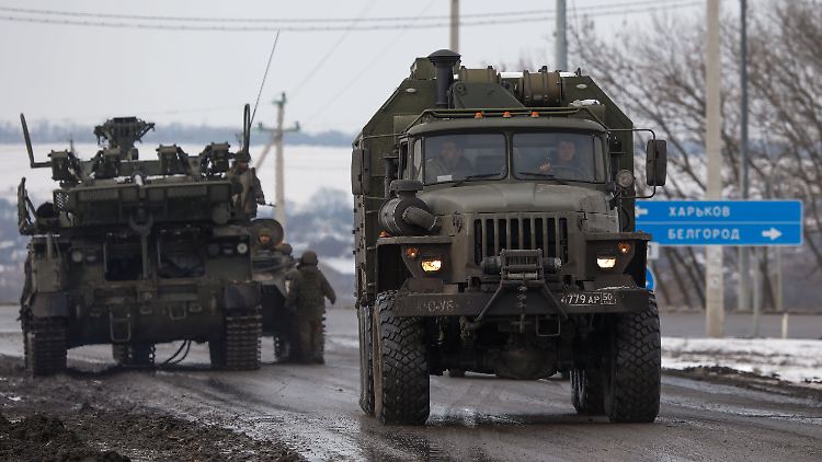 Die russischen Truppen werden derzeit in Belgorod neu aufgestellt (Foto von der russischen Staatsagentur Tass zur Verfügung gestellt).
