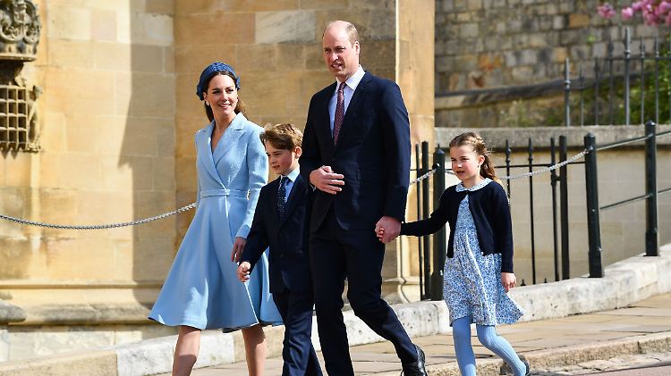 Kate und William brachten zum Gottesdienst ihre Kinder George und Charlotte mit.
