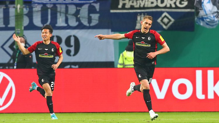 Endspielgegner des Champions-League-Aspiranten im Berliner Olympiastadion am 21. Mai ist entweder RB Leipzig oder der 1. FC Union Berlin.