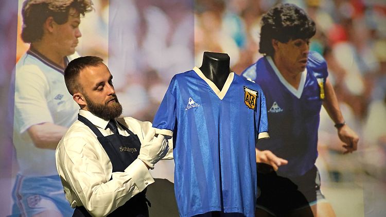 In diesem Trikot erzielte Maradona das berühmte Tor mithilfe der "Hand Gottes".