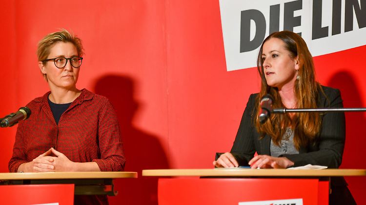 Hennig-Wellsow und Wissler hatten im Februar letzten Jahres die Parteiführung gemeinsam übernommen, jetzt will Wissler vorerst allein weitermachen.