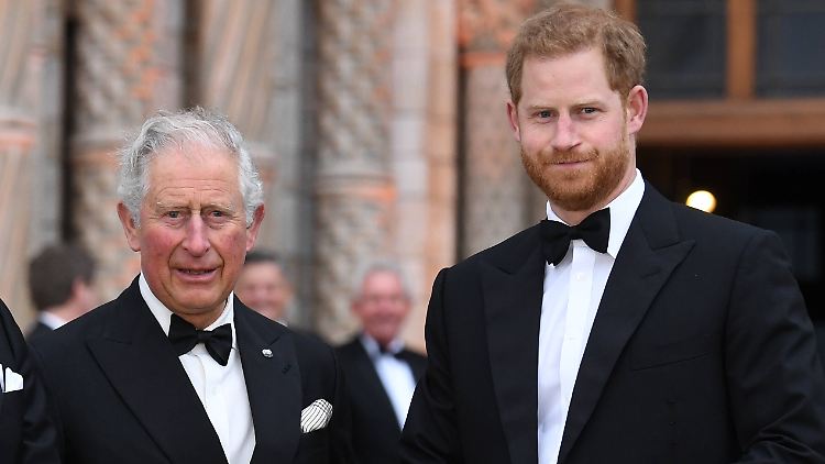 Zwischen ihnen soll der Haussegen weiterhin schief hängen: Prinz Charles (l.) und sein Sohn Harry.