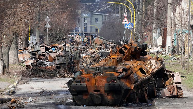 Zerstörte russische Militärfahrzeuge finden sich in der Ukraine in großer Zahl.