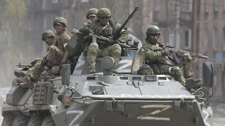 Russische Soldaten in Mariupol.