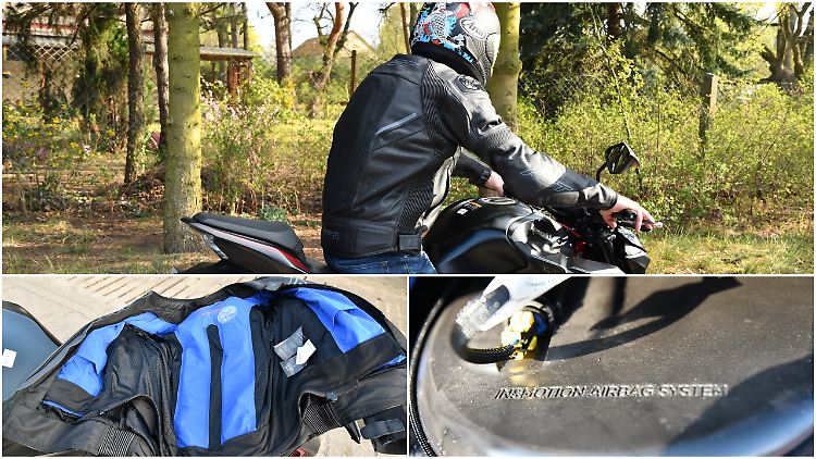 Die RST-Sabre-Airbag-Motorrad-Lederjacke ist kaum von herkömmlichen Jacken zu unterscheiden, bietet aber deutlich mehr Schutz.
