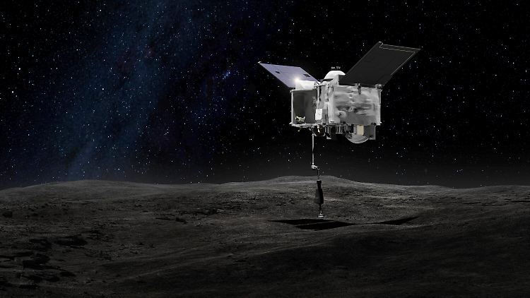 "Osiris-Rex" bei der Arbeit. (Illustration)