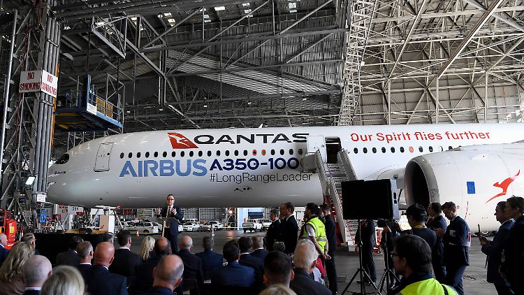 Qantas bestellte bei Airbus zwölf Modelle des A350-1000.