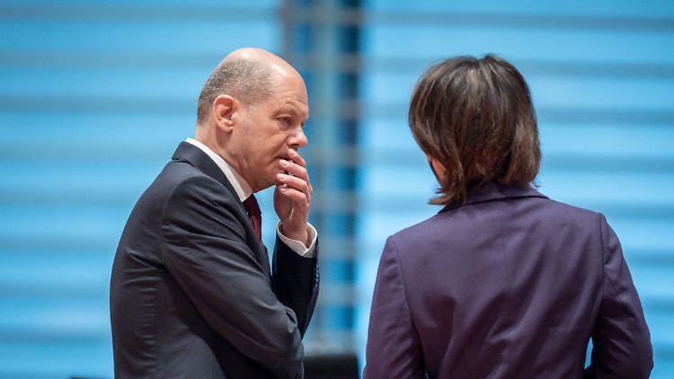 Scholz und Baerbock können sich offenbar nicht einigen.