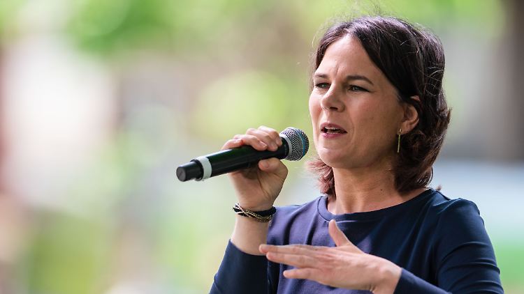 Außenministerin Baerbock unterstützt Waffenlieferungen an die Ukraine.