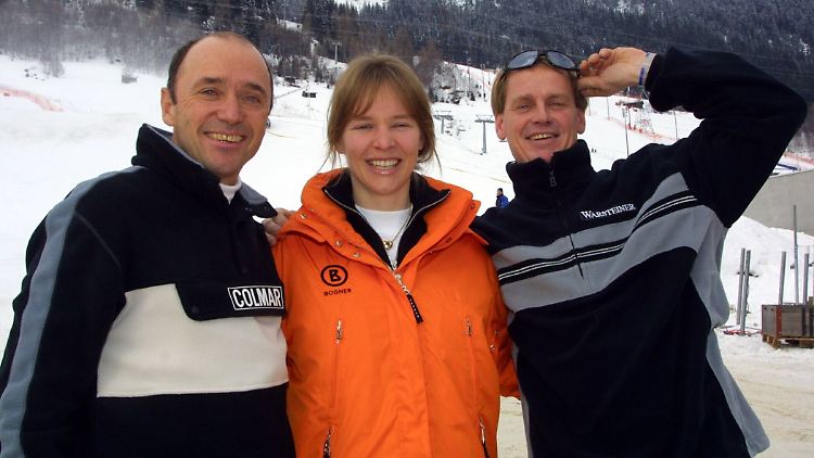 Katja Seizinger ist "Wahnsinn", sagt ihr Ex-Kollege Markus Wasmeier (r.).