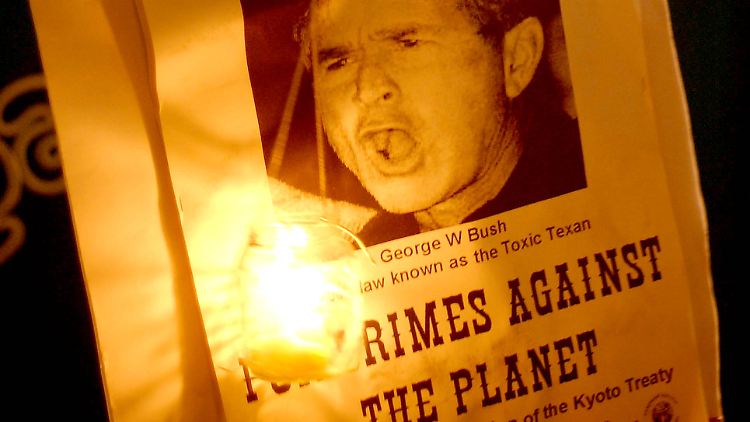 Mit George W. Bush als US-Präsidenten würde es keinen Klimaschutz geben, davon war die Global Climate Coalition überzeugt. 