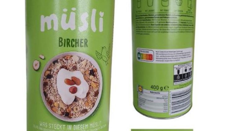 Die 400 Gramm Bircher Müsli füllen nur etwa die Hälfte der Dose.