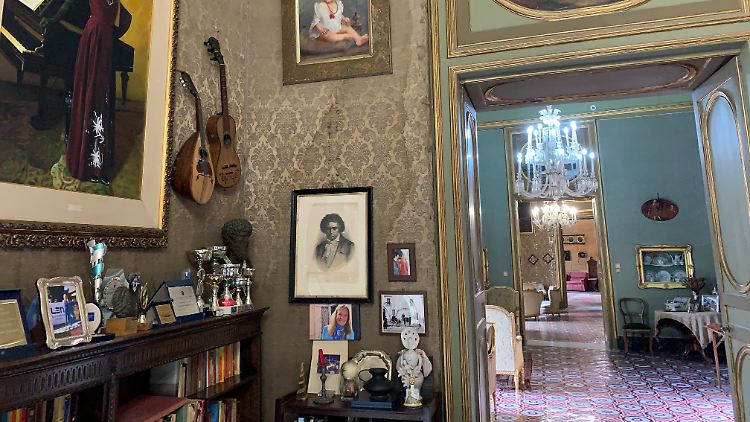 Die Säle des Palazzo Conte Federico sind mit Ahnenbildern, kostbaren Möbeln, venezianischen Kronleuchtern und Spiegeln sowie mit Waffen ausgestattet.