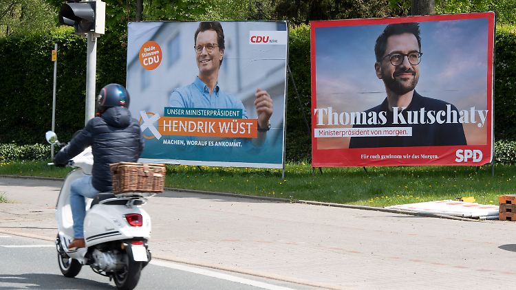 Liefern sich ein Kopf-an-Kopf-Rennen: Hendrik Wüst und Thomas Kutschaty.