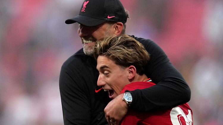 Klopp und sein Siegtorschütze.
