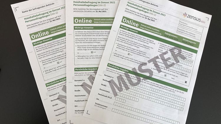 Musterbögen zum Zensus 2022