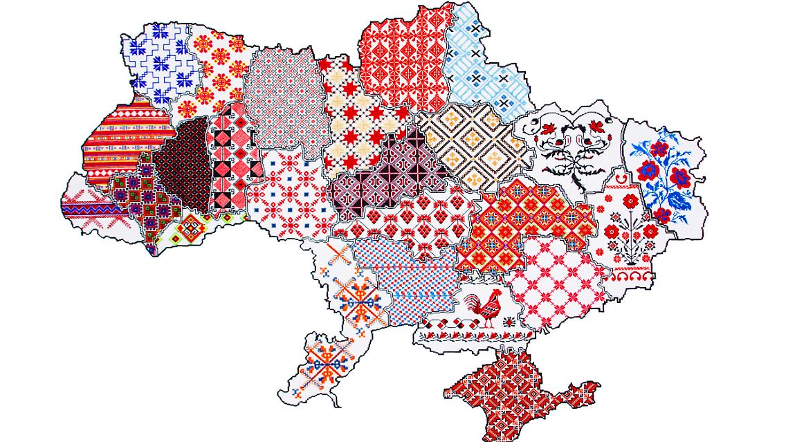 Verbreitung ukrainischer Muster nach Region.