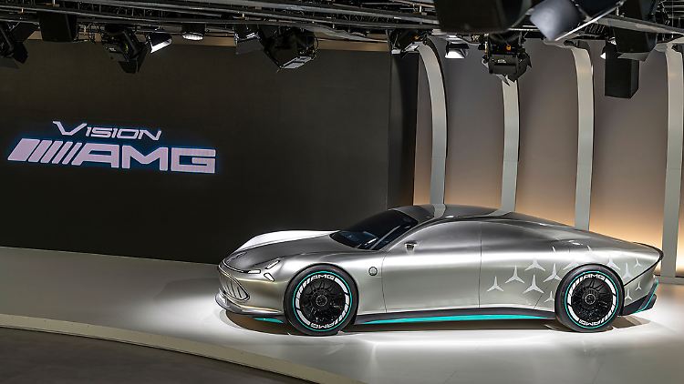 Mit dem Vision AMG zeigt Mercedes, wie man sich vollelektrische Power Cars aus Affalterbach in Zukunft vorstellt.
