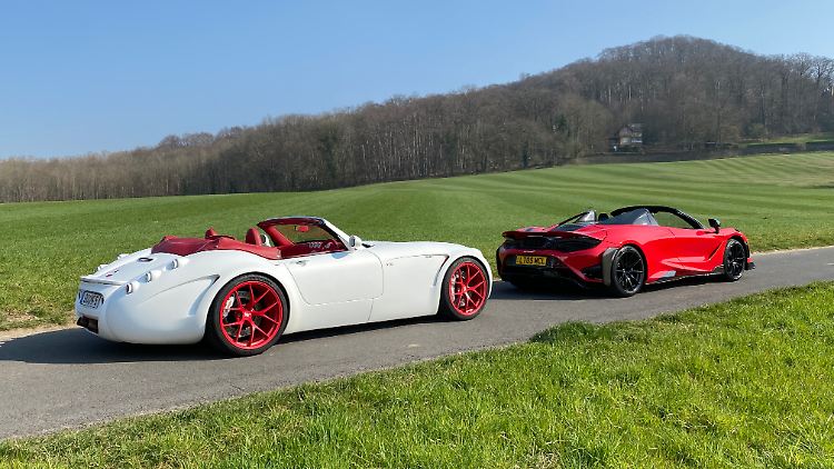 Es ist sozusagen ein deutsch-englisches Derby zwischen McLaren 765 LT Spider und Wiesmann MF5 Roadster.