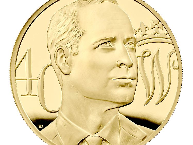 Die Münze im Wert von 5 Pfund wird im Vorfeld des 40. Geburtstags von Prinz William vorgestellt.