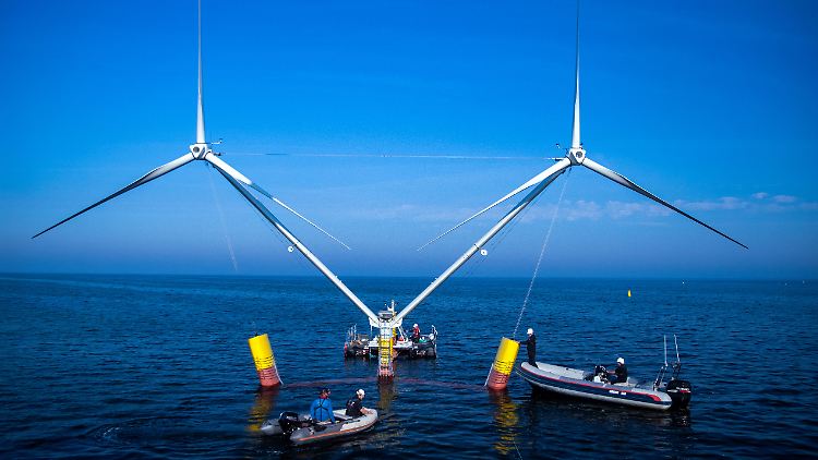 Auch schwimmende Windanlagen wurden in der Ostsee bereits getestet. Gedacht sind sie eigentlich für tiefe Gewässer.