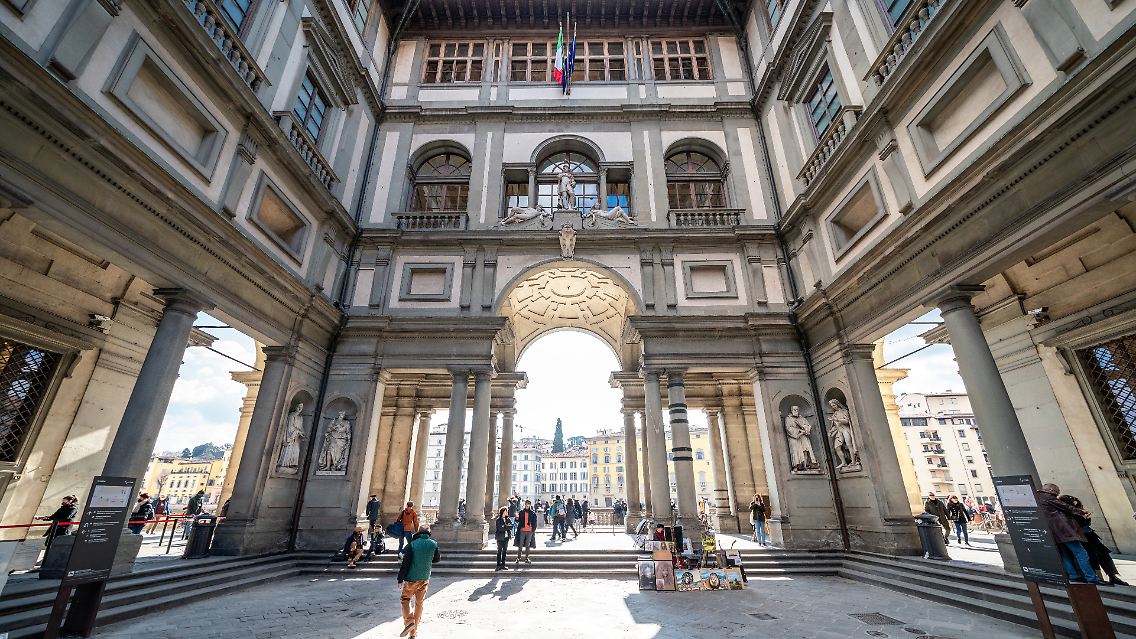 Die Galerie der Uffizien in Florenz beherbergt eine der ältesten und berühmtesten Kunstsammlungen der Welt.