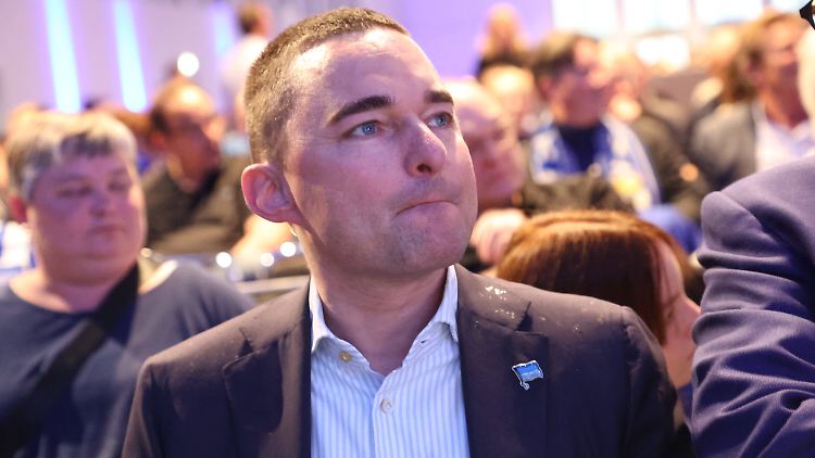 Lars Windhorst auf der Mitgliederversammlung von Hertha BSC im Mai 2022.