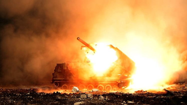 Das MLRS im Einsatz der südkoreanischen Armee.